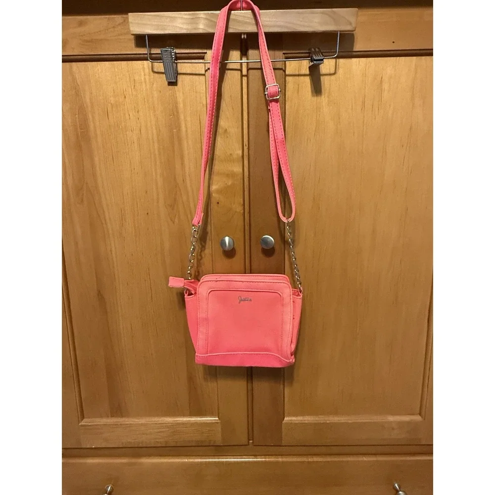 Justice Purse NEON HOT PINK! Bedazzled BLING Shoulder Bag Crossbody Girls